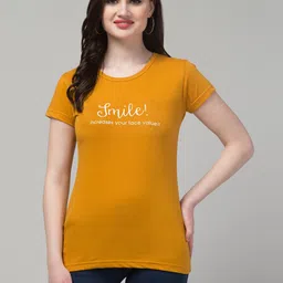 Trend Level Round Neck Short Sleeves Typography Printed Cotton T-shirt-image-40