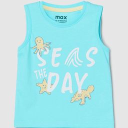 max Boys Typography Printed Sleeveless Cotton Casual T-shirt-image-18