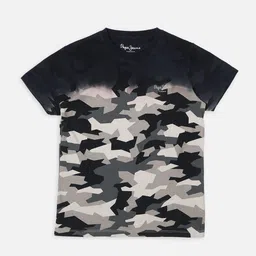 Pepe Jeans Boys Camouflage Printed T-shirt-image-82