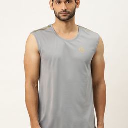 ACTOHOLIC Men Grey Solid Round Neck T-shirt-image-40