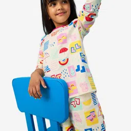 The Souled Store Girls Round Neck Long Sleeves Graphic Printed Regular Fit Cotton T-shirt-image-19