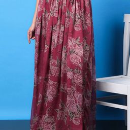 BAESD Printed Flared Maxi Skirt-picture-16