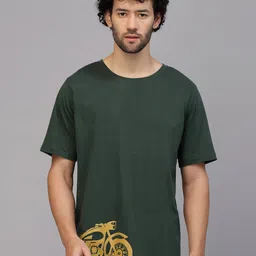Rigo Printed Oversized Drop Shoulder Sleeves Pure Cotton Sports T-shirt-image-23