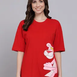 Funday Fashion Graphic Printed Oversized Cotton T-shirt-93