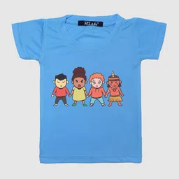 RISH Boys Blue & Red Printed Oversized T-shirt-image-10
