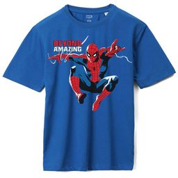 Wear Your Mind Boys Spider- Man Printed Loose Knitted Pure Cotton T-Shirt-image-85