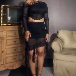 Lea Clothing Co. Embellished Off-Shoulder Top With Skirt-image-46