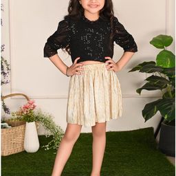 LilPicks Girls Embellished Top With Skirt-image-52