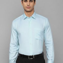Luxure by Louis Philippe Men Blue Slim Fit Cotton Formal Shirt-image-51