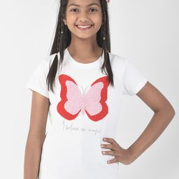 Crimsoune Club Girls Typography Printed And Embroidered T-shirt-image-77