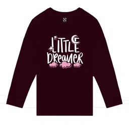 BAESD Girls Typography Cotton Round Neck Regular T-shirt-image-74