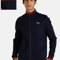 Puma Men Blue Reversible Zip Slim Fit Sweatshirt-image-41