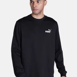 Puma Men Black Essentials Logo Regular Fit Cotton Regular Fit Sweatshirt-image-75