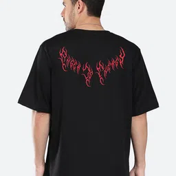 Mad Over Print Graphic Printed Drop Shoulder Sleeves Cotton Oversized T-shirt-image-32