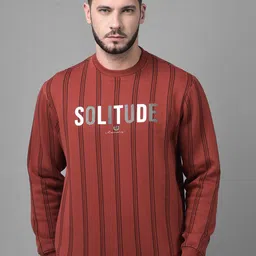 Canary London Men Red Striped Sweatshirt-image-37