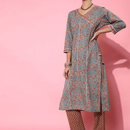 STREET 9 Floral Pure Cotton Kurta Set-image-46