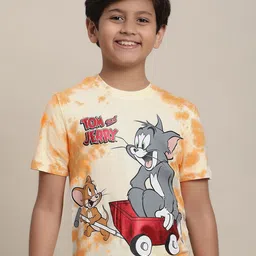Kids Ville Boys Tom & Jerry Printed Pure Cotton T-Shirt-image-24