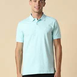 Allen Solly Self Design Polo Collar Pure Cotton T-shirt-image-22
