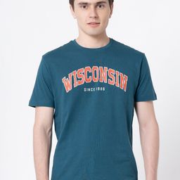 Red Tape Typography Printed Pure Cotton T-shirt-image-47