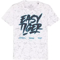 Status Quo Boys Typography Printed Round Neck Short Sleeves Pure Cotton T-shirt-image-94
