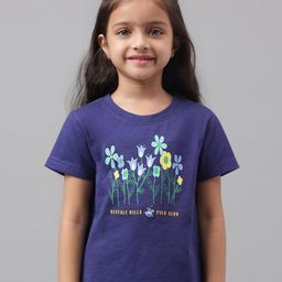 Beverly Hills Polo Club Girls Graphic Printed Pure Cotton T-shirt-image-29