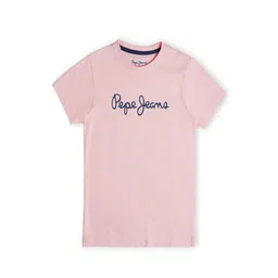 Pepe Jeans Boys Typography Printed Round Neck Short Sleeves Pure Cotton T-shirt-image-30