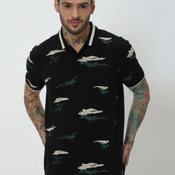 Mufti Floral Printed Cotton T-shirt-picture-22