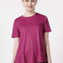 STUDIOACTIV Women Burgundy Solid T-shirt-image-51