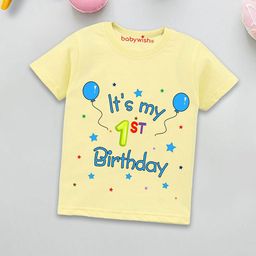 Babywish Kids First Birthday Printed Cotton T-shirt-67