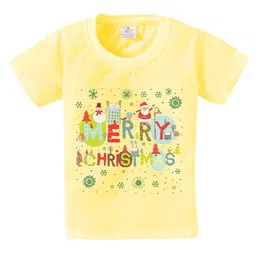 Babywish Kids Christmas Printed Quickly Dry Cotton Relaxed Fit T-Shirt-image-74
