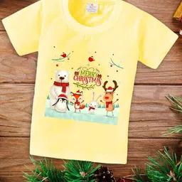 Babywish Kids Christmas Printed Quickly Dry Cotton Relaxed Fit T-Shirt-image-82