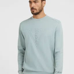 GUESS Typography Printed Round Neck Pullover Sweatshirt-image-30