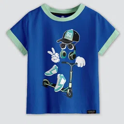 CODEZ Boys Pack Of 2 Printed Cotton T-shirts image 4