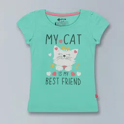 3PIN Girls Pack Of 2 Graphic Printed Pure Cotton T-shirt-picture-34