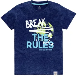 CODEZ Boys Multicoloured Typography 2 Printed Applique T-shirt image 2