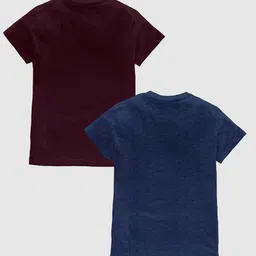 CODEZ Boys Pack OF 2 Typography Printed Cotton T-shirt image 3