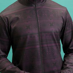 HIGHLANDER Regular Fit Geometric Printed Mock Collar Tailored Jacket image 5