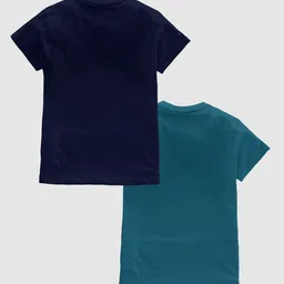 CODEZ Boys Pack OF 2 Typography Printed Cotton T-shirt image 3