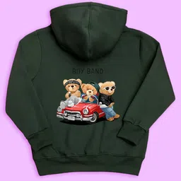 BAESD Kids Teddy Bear Printed Hooded Fleece Pullover-picture-42