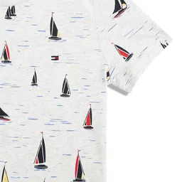 Tommy Hilfiger Boys Conversational Printed Round Neck Cotton T-shirt image 3