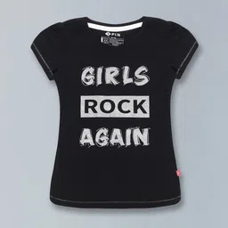 3PIN Girls Pack Of 2 Typography Printed Pure Cotton T-shirt-picture-54