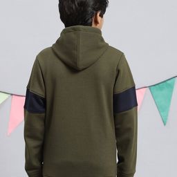 Monte Carlo Boys Typography Printed Hooded Front-Open Sweatshirt image 4