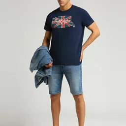 Pepe Jeans Graphic Printed Round Neck Pure Cotton Slim Fit T-shirt-picture-36