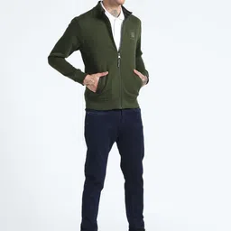 Flying Machine Mock Collar Front Open Sweatshirt image 4