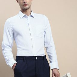 INVICTUS Standard Slim Fit Micro Ditsy Printed Cotton Formal Shirt-image-100
