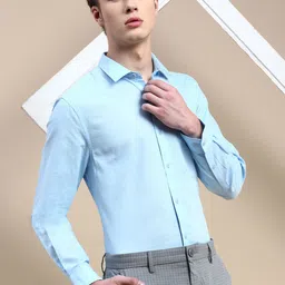 INVICTUS Standard Slim Fit Opaque Cotton Formal Shirt-17