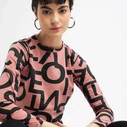 SHOWOFF Women Typography Printed Round Neck Cotton Slim Fit Crop T-shirt-image-38