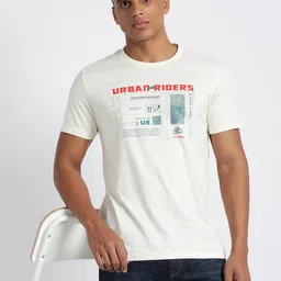 Lee Typography Printed Short Sleeves Cotton Slim Fit T-shirt-image-48