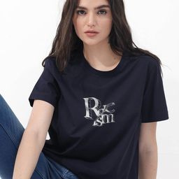 RAREISM Lany Typography Printed Round Neck Cotton Casual T-shirt-image-59
