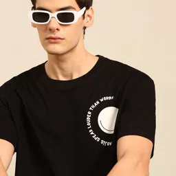 recast Typography Printed Bio Finish Oversized Pure Cotton T-shirt-picture-45